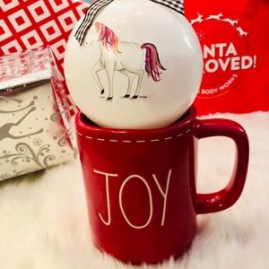 Rae Dunn JOY Christmas Mug (Red)